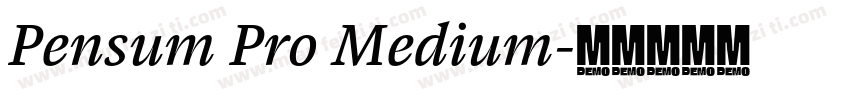 Pensum Pro Medium字体转换